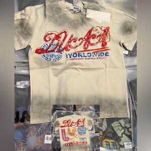 Beige Graphic Short-Sleeve Tee - Worldwide Logo